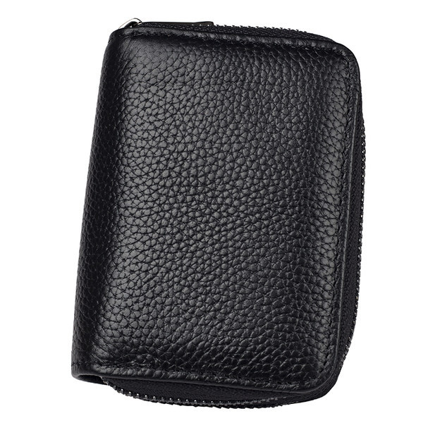 Dámska kožená peňaženka so zipsom a dvoma priehradkami