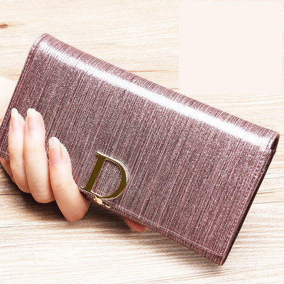 Γυναικείο έκο δερμάτινο πορτοφόλι με μεταλλικό κούμπωμα