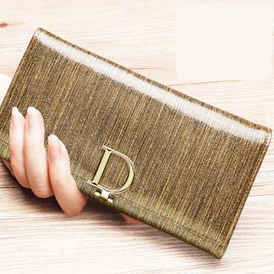 Γυναικείο έκο δερμάτινο πορτοφόλι με μεταλλικό κούμπωμα