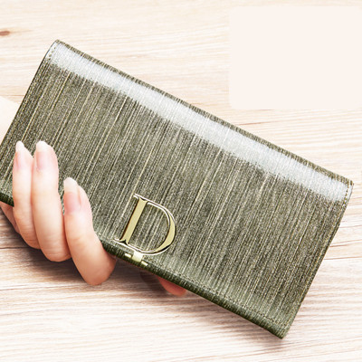 Γυναικείο έκο δερμάτινο πορτοφόλι με μεταλλικό κούμπωμα