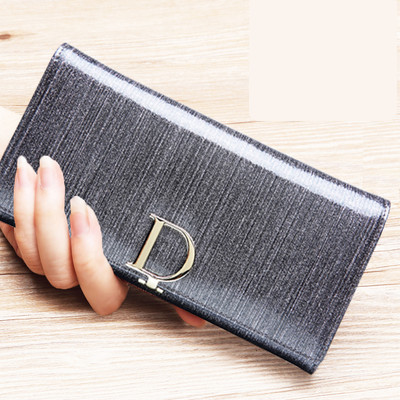 Γυναικείο έκο δερμάτινο πορτοφόλι με μεταλλικό κούμπωμα