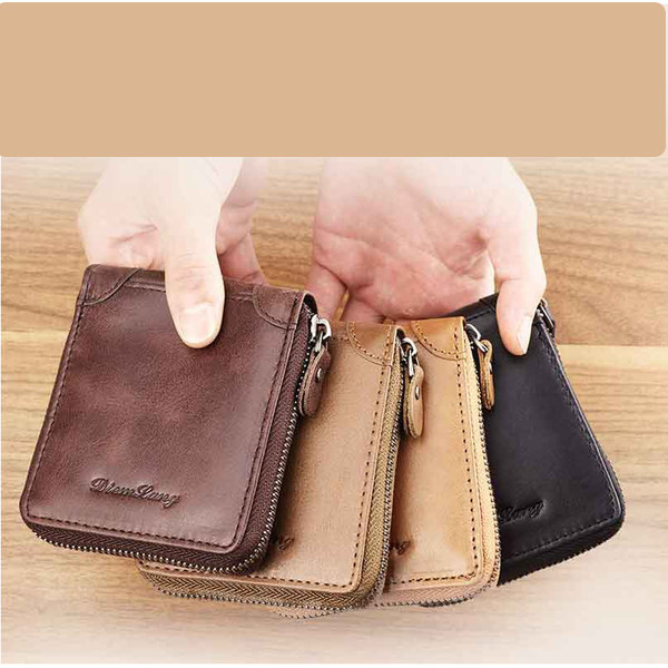 Sieviešu maks ar rāvējslēdzēju un vairākiem nodalījumiem no eko ādas