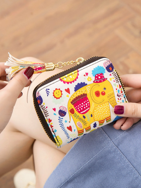 Neliels sieviešu maks ar aplikāciju un dokumentu nodalījumiem