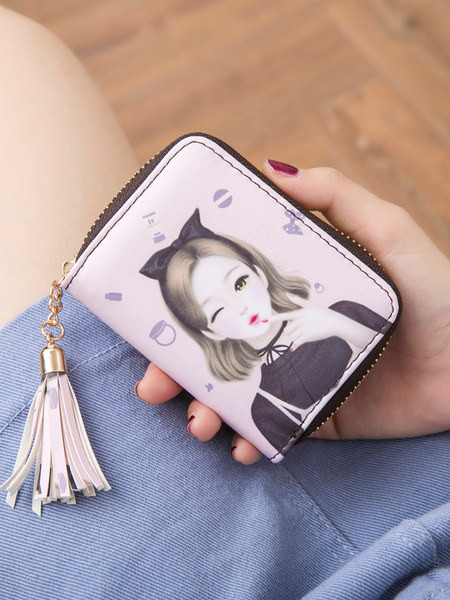 Neliels sieviešu maks ar aplikāciju un dokumentu nodalījumiem