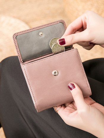 Нов модел кожен дамски портфейл с джоб за монети в няколко цвята