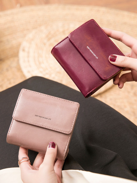 Jauna modeļa sieviešu ādas maks ar monētu kabatu vairākās krāsās