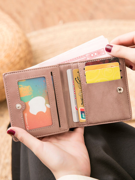 Jauna modeļa sieviešu ādas maks ar monētu kabatu vairākās krāsās