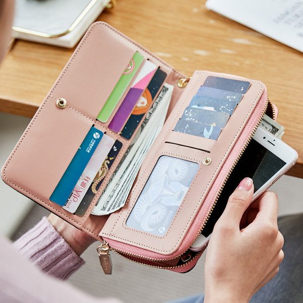 Sieviešu maks ar rāvējslēdzēju un tekstila rokturi