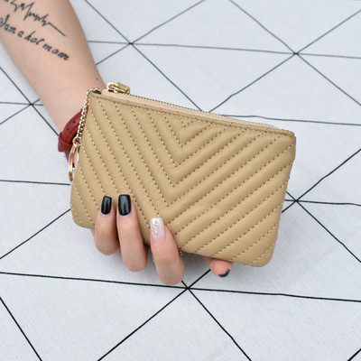 Γυναικείο μικρό πορτοφόλι από μαλακό οικολογικό δέρμα με φερμουάρ