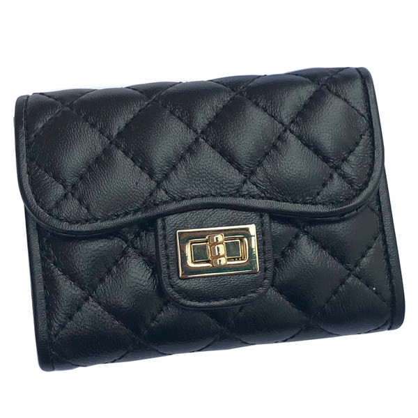 Portofel compact pentru femei cu închidere și sloturi pentru carduri