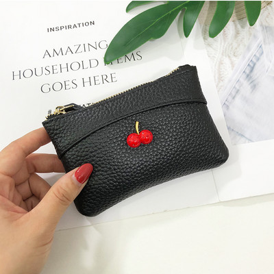 Sieviešu ādas maks ar 3D elementu un monētu kabatu