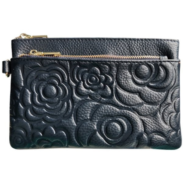 Sieviešu maks ar diviem rāvējslēdzēja nodalījumiem un rokturi