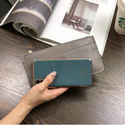 Sieviešu moderns ādas maks ar rokturi un rāvējslēdzēju