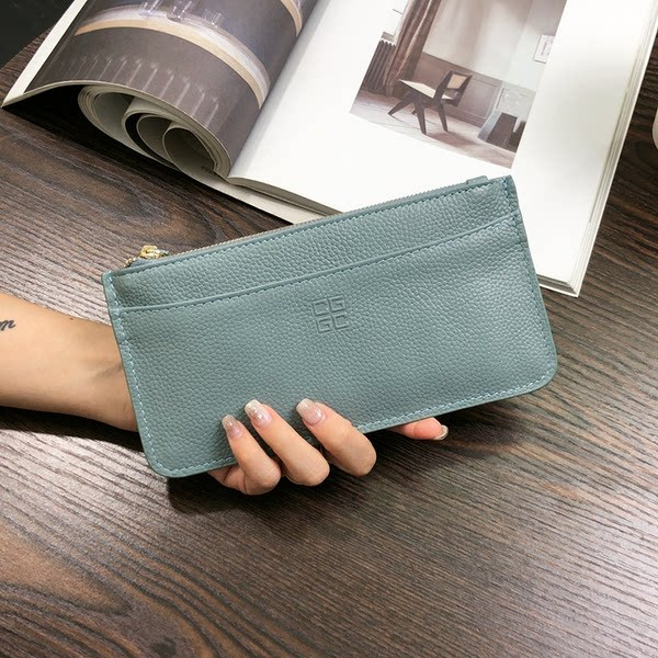 Sieviešu moderns ādas maks ar rokturi un rāvējslēdzēju