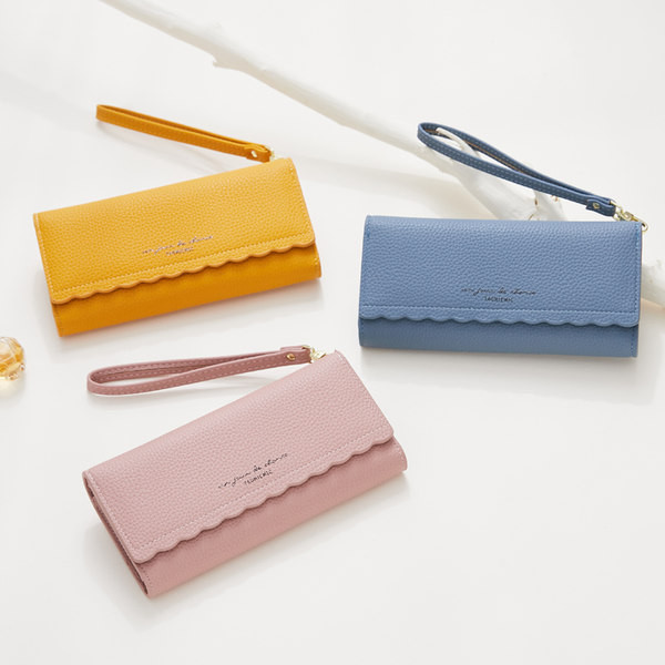 Gara modeļa sieviešu ādas maciņš ar rokturi