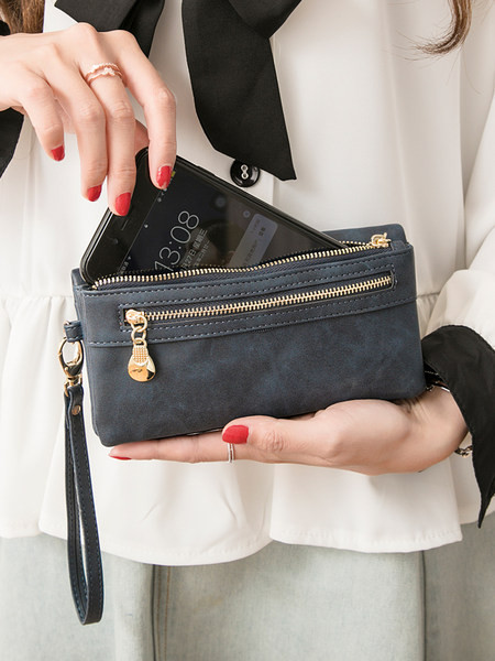 Daugiafunkcinė eko odos piniginė su kišene monetai ir rankena