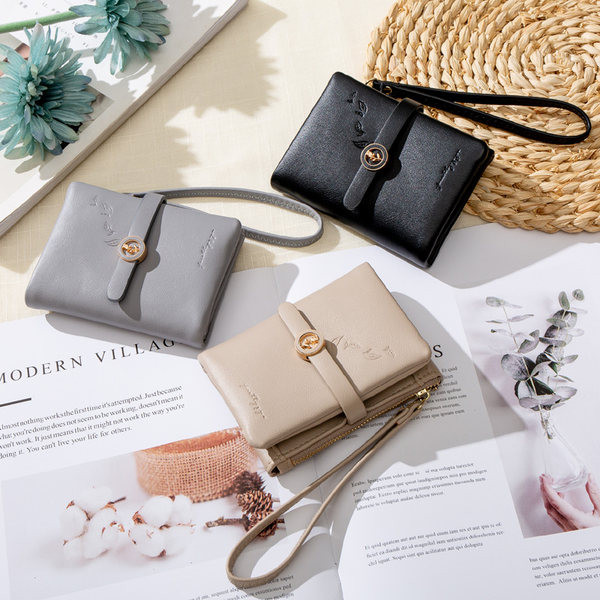 Γυναικείο έκο δερμάτινο πορτοφόλι με κοντή λαβή