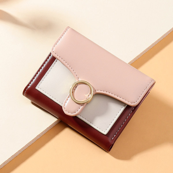 Γυναικείο έκο δερμάτινο πορτοφόλι με μεταλλική στερέωση