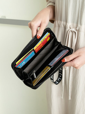 Нов модел цветен дамски портфейл с дръжка за ръка