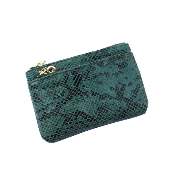 Sieviešu ādas maks ar rāvējslēdzēju un dzīvnieku apdruku