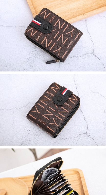 Kompakts mazs sieviešu maks ar rāvējslēdzēju un metāla aizdari