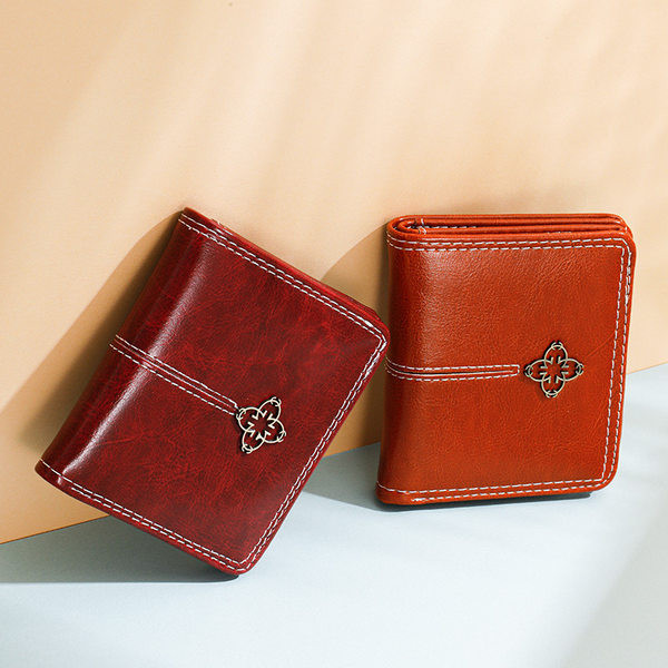 Portofel de dama din piele cu compartiment pentru carduri