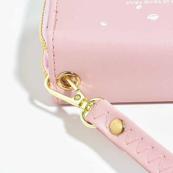 Moderns sieviešu maks ar rāvējslēdzējiem un monētu nodalījumu