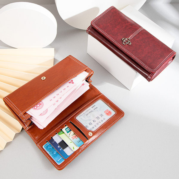 Portofel de dama din piele cu slot pentru carduri