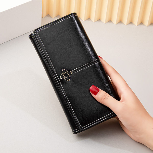 Portofel de dama din piele cu slot pentru carduri