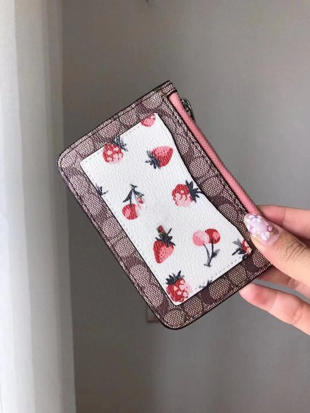 Sieviešu plāns maks ar krāsainu aplikāciju un rāvējslēdzēju