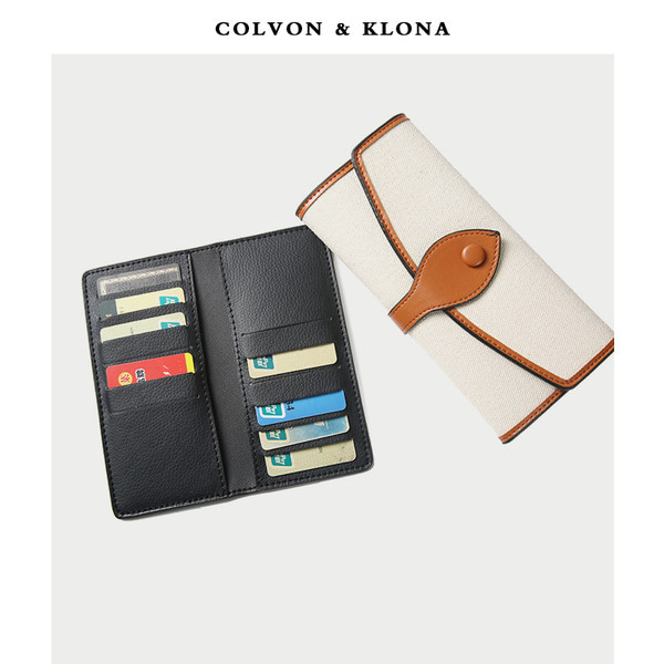 Garš sieviešu ādas maks - vienkrāsains modelis vai ar ziedu rakstu