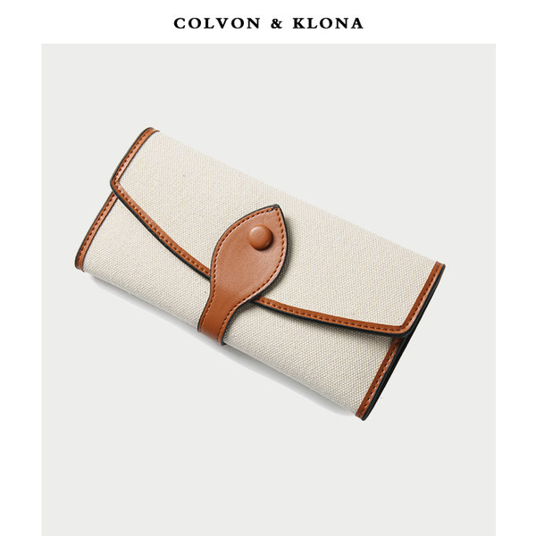 Garš sieviešu ādas maks - vienkrāsains modelis vai ar ziedu rakstu