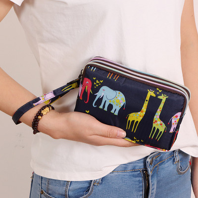 Portofel de dama colorat cu maner si fermoar