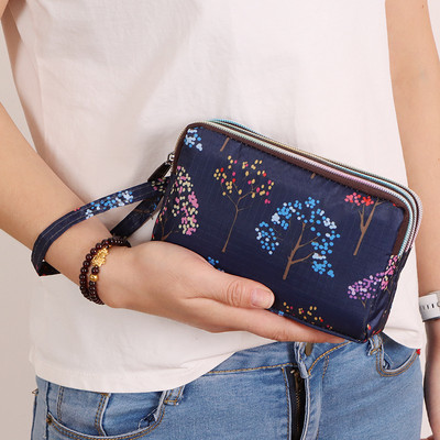 Portofel de dama colorat cu maner si fermoar