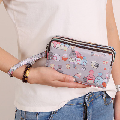 Portofel de dama colorat cu maner si fermoar