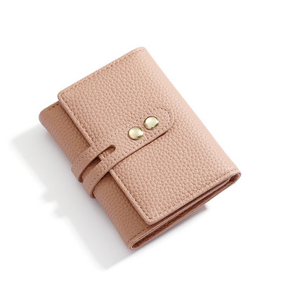 Sieviešu ādas maks ar metāla apdari dažādās krāsās