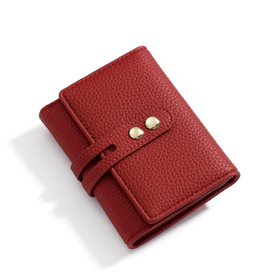 Sieviešu ādas maks ar metāla apdari dažādās krāsās