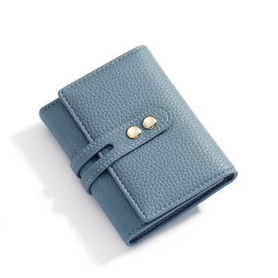 Sieviešu ādas maks ar metāla apdari dažādās krāsās