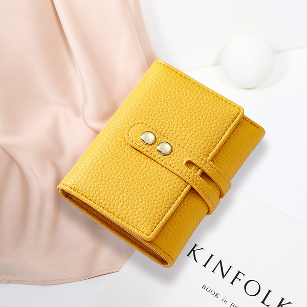 Sieviešu ādas maks ar metāla apdari dažādās krāsās