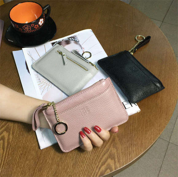 Sieviešu mākslīgās ādas maks ar rāvējslēdzēju vairākās krāsās