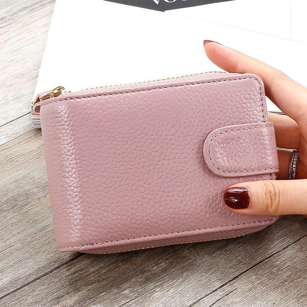 Sieviešu mini maks ar diviem nodalījumiem ar rāvējslēdzēju un metāla aizdari