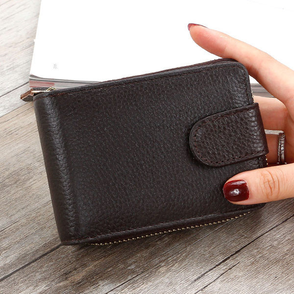 Sieviešu mini maks ar diviem nodalījumiem ar rāvējslēdzēju un metāla aizdari