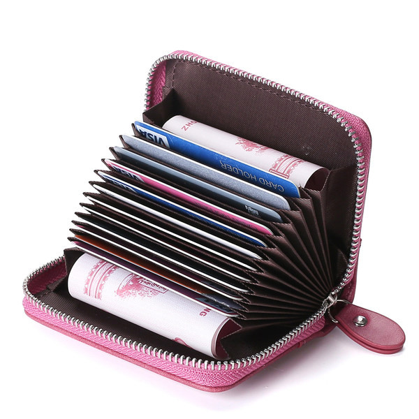 Sieviešu maks kredītkartēm un eko-ādas dokumentiem