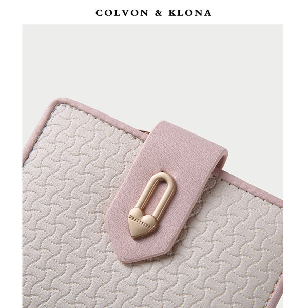 Portofel de dama din piele cu fermoar si inchizator metalic in trei culori