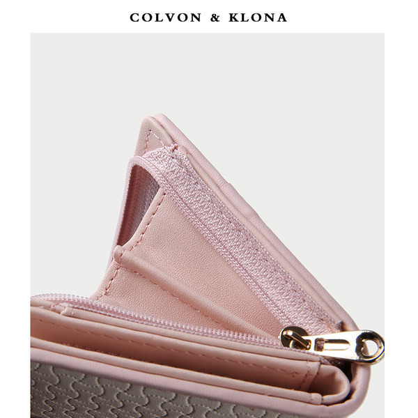 Portofel de dama din piele cu fermoar si inchizator metalic in trei culori