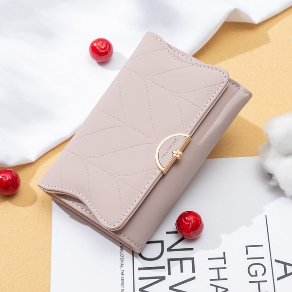 Stilīgs sieviešu maks ar metāla apdari vairākās krāsās