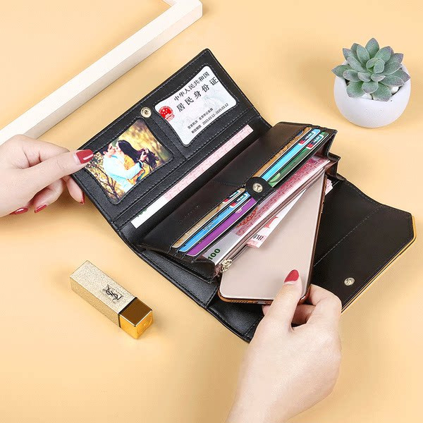 Moteriška odinė piniginė su užrašu