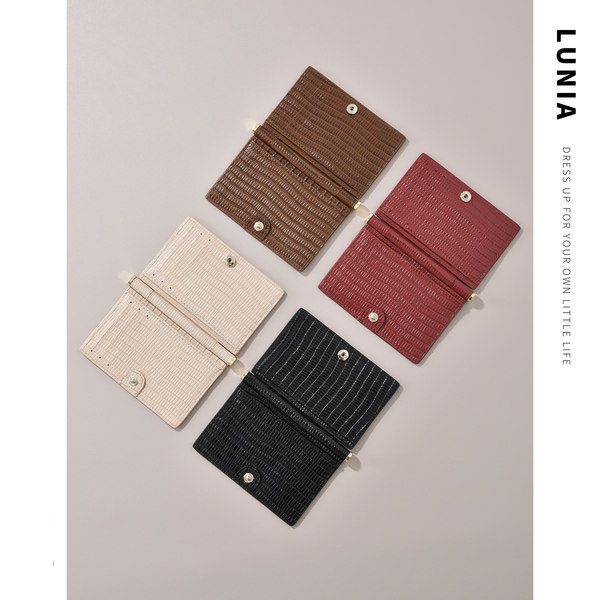 Sieviešu ādas maks ar karšu slotiem