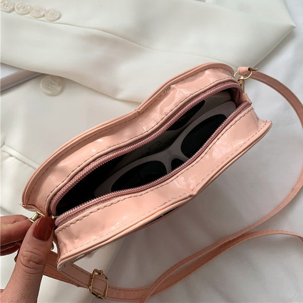 Moderna maza sirds formas eko-ādas soma