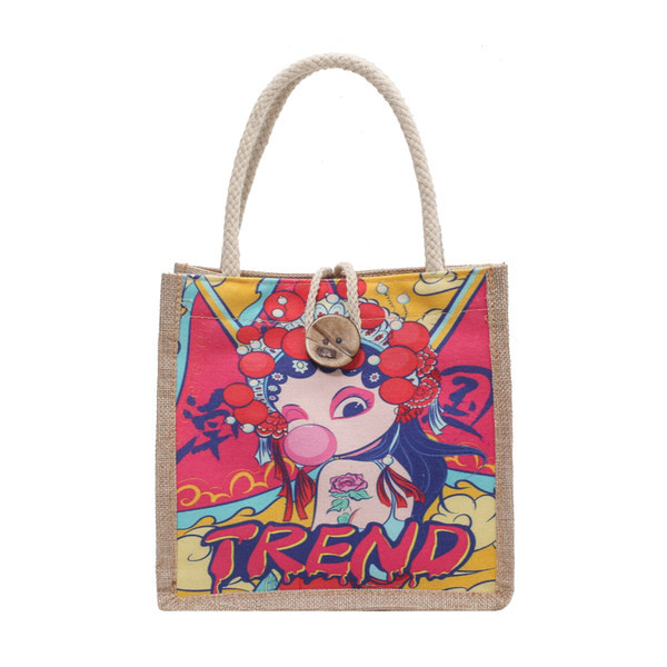 Sieviešu audekla soma ar aplikācijām